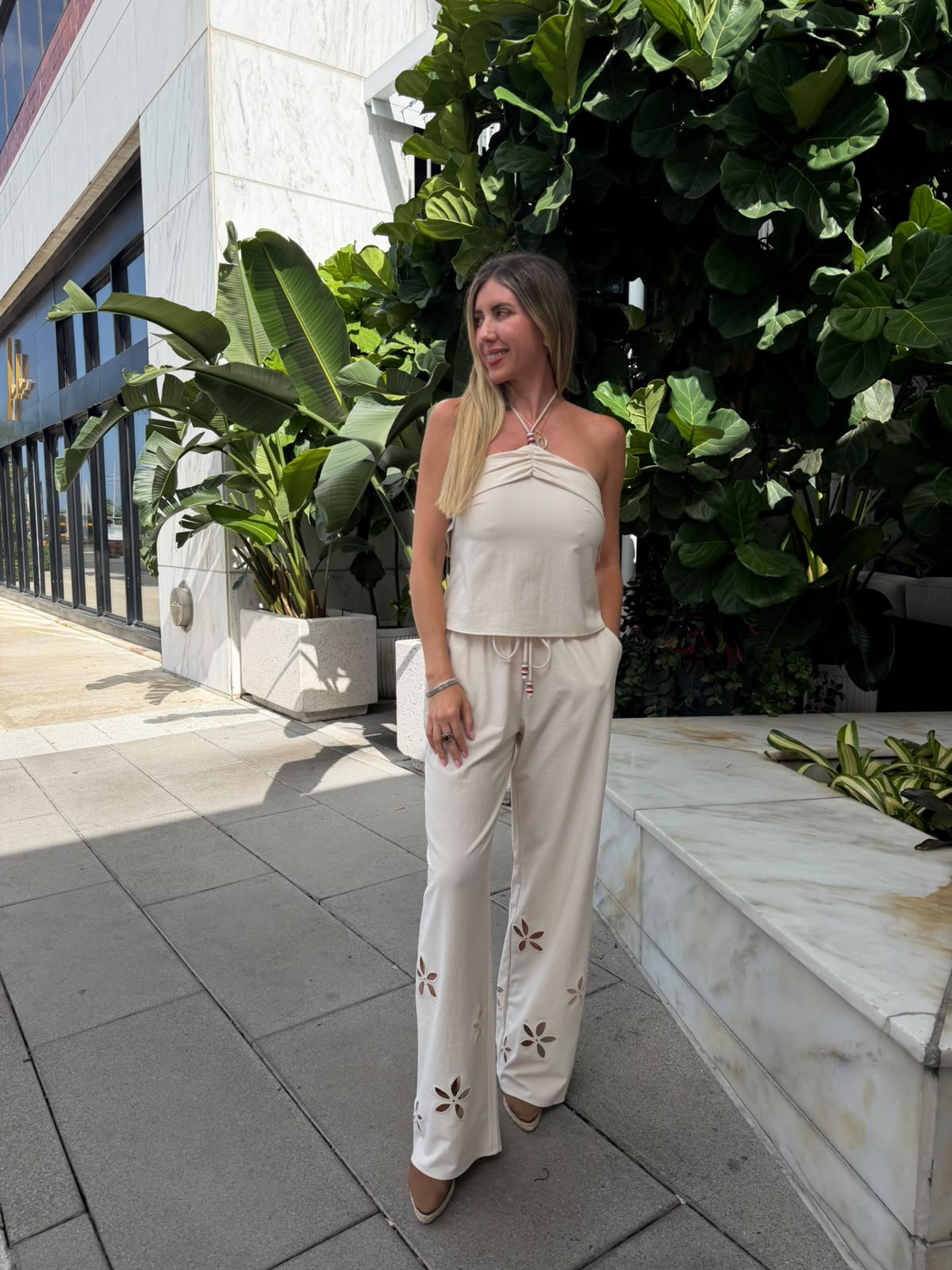 Bead Detail Halter Top & Pant