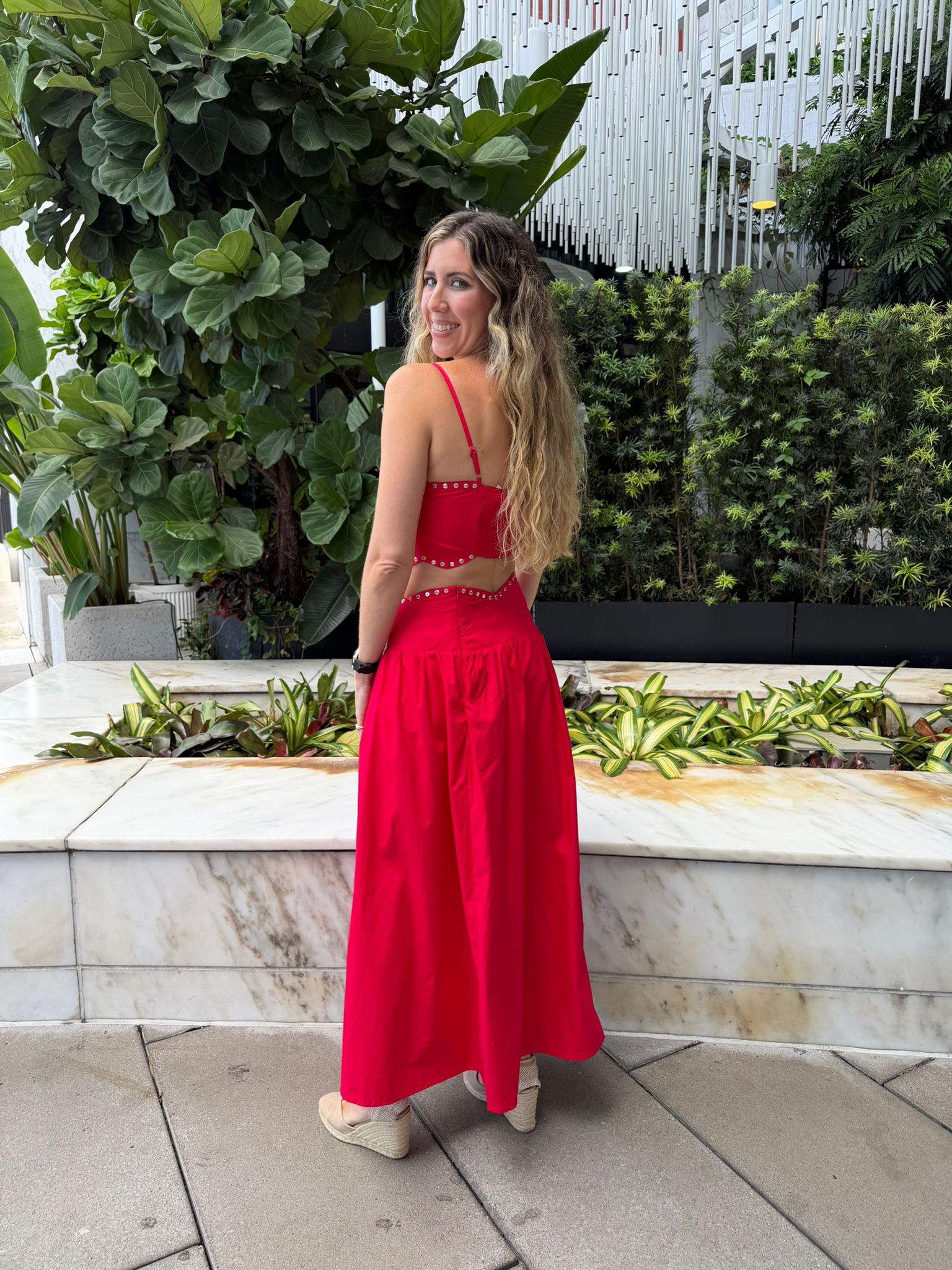 Wavy Trim Studs Top & Skirt