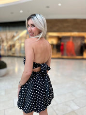 Tube Dot Bubble Mini Dress