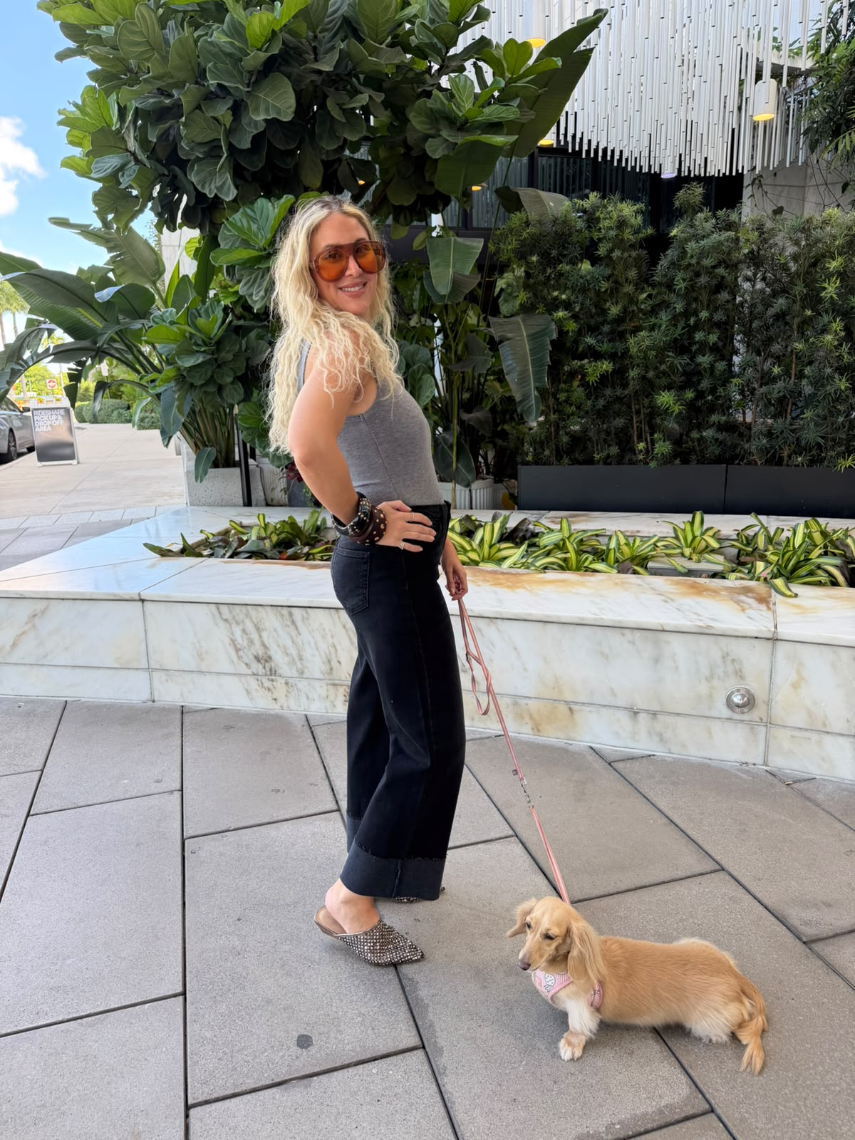 High Rise Palazzo Wide Jeans