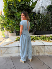 Short Slv. Barrel Jumpsuit