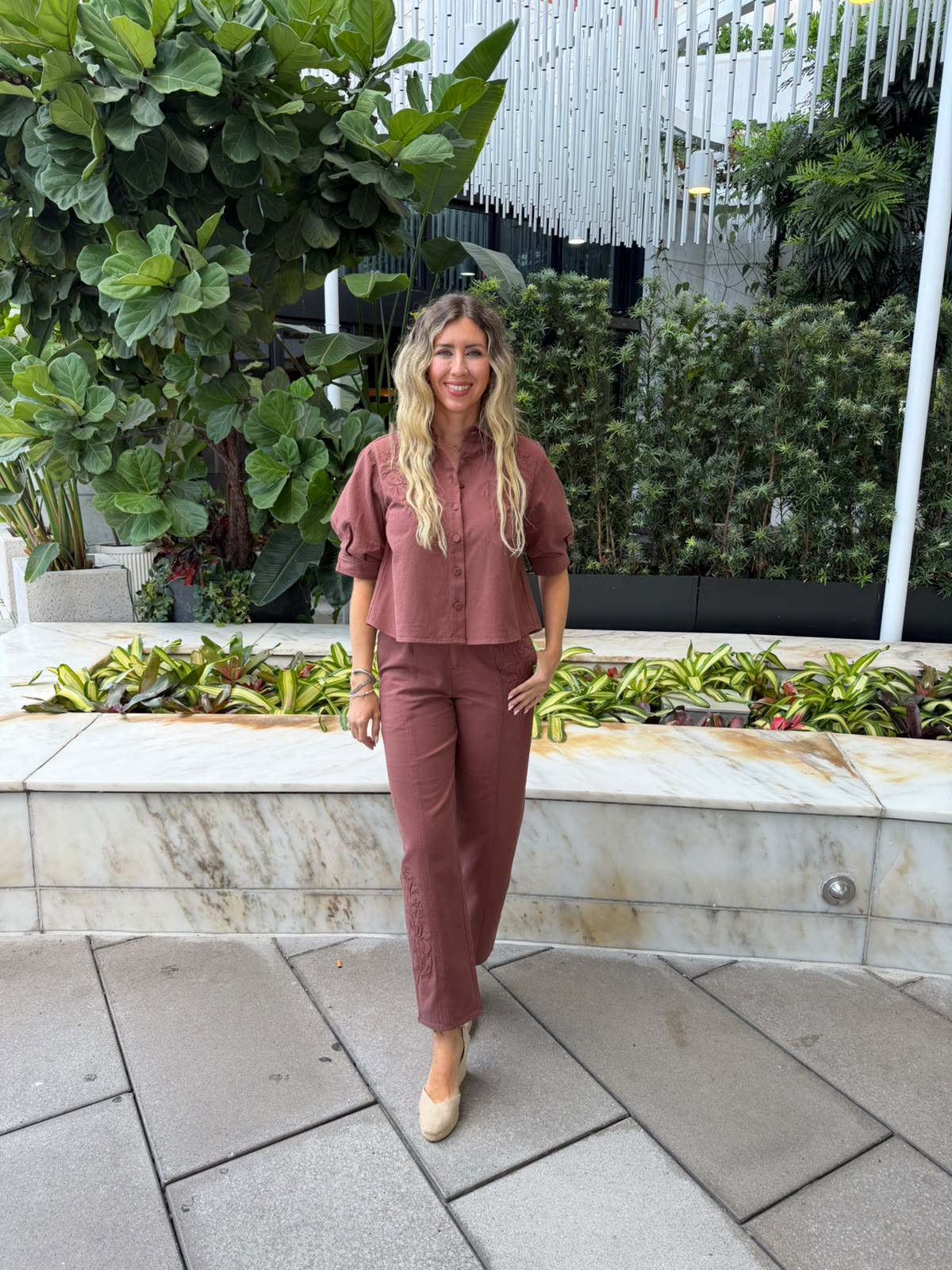 Embroidered Boxy Cropped Jacket