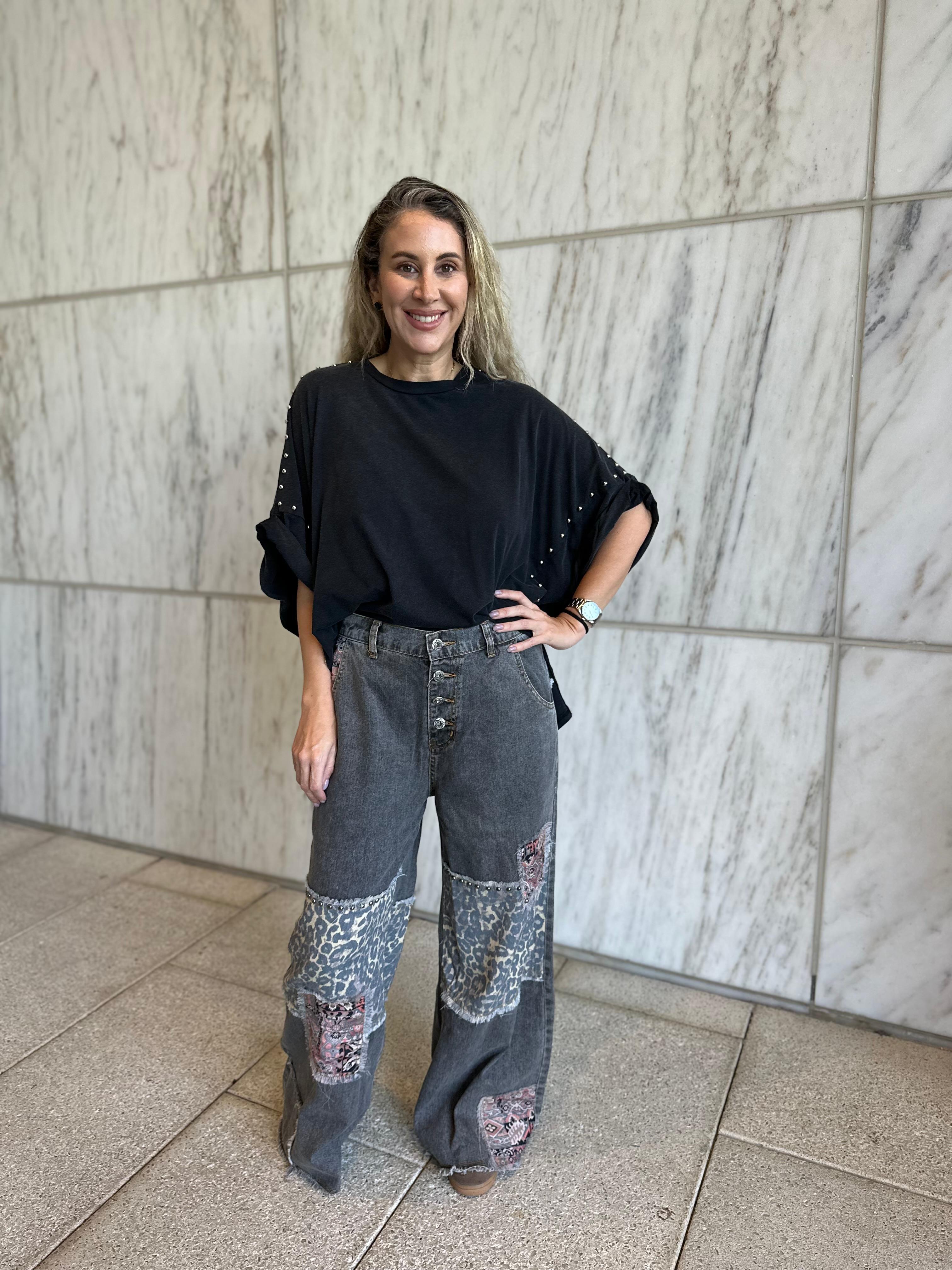 Studded Oversized Blouse