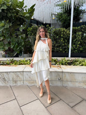 One Shoulder Tiered Maxi Dress