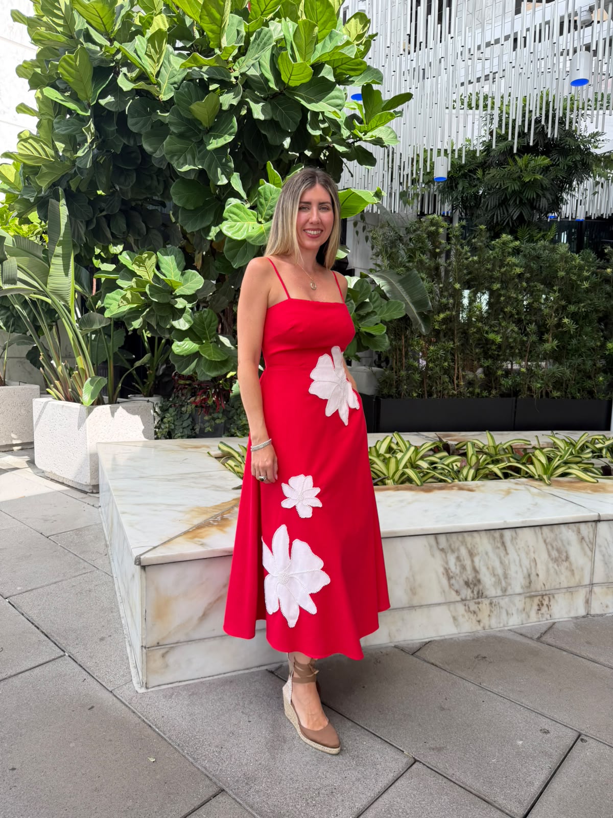 Pearl Embroidery Long Dress
