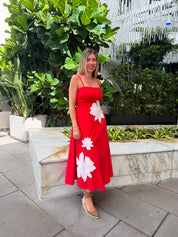 Pearl Embroidery Long Dress