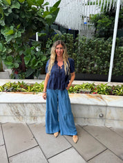 Tiered Wide Leg Pants